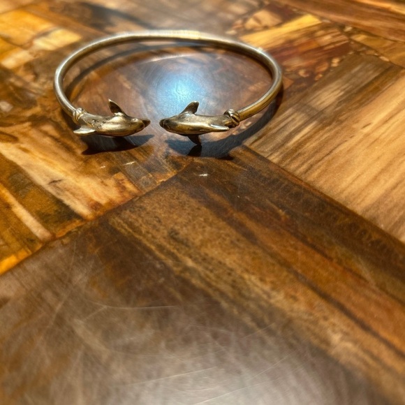 Sterling silver dolphin bangle - Picture 1 of 9